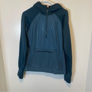 Lululemon half zip running jacket breathable sides blue women's‎ size 10